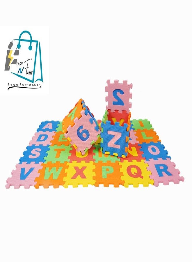 سجادة حروف وأرقام - 6 قطع - 12 مم - إسفنج EVA آمن - متعددة الألوان 8.2 × 5.5 بوصة - Image 5